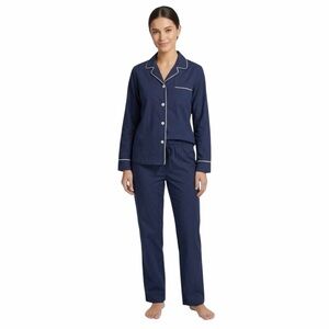 ✨ Majestic International ($120) Cotton Navy & White Pajama Set - PTP 25 W 18